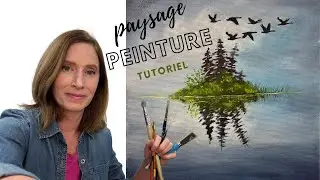 Paysage à l'acrylique