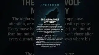 Use the Alpha wolf mentality🥶😰💯#thetruth #psycholgyfacts #darkpsychology