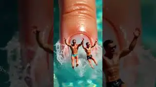 🏊 Tiny Swimmers on a Fingernail | #shortsvideo  #funny