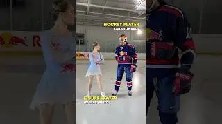 traded blades & chaos followed 🫣⛸️ #hockey #iceskating #iseabeaulevito #lailaedwards #figureskating