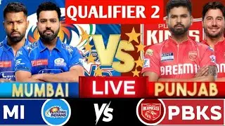 IPL LIVE - PBKS vs MI | Mumbai vs Punjab Qualifier 2 | IPL 2025 2nd Qualifier | MI vs Pbks Live