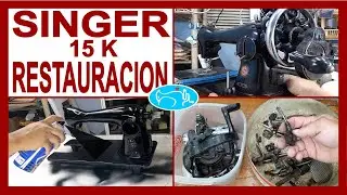 RECONSTRUCCION DE MAQUINA DE COSER SINGER (NEGRITA)