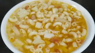 Goan style macroni soup l yummy soup with potatoes 
