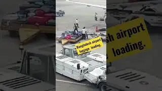 Bangladesh Airport Luggage Loading_#মেশিন #machine #traktor #technology #freefire_ #bike #