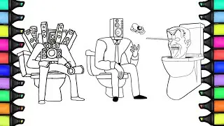Skibidi Toilet - TITAN SPEAKERMAN & G-MAN TOILET / How to Color / Coloring Pages / NCS MUSIC