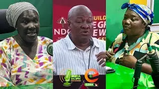 Aggrieved market women storm Ezra FM/TV to protest their coworkers' support for Mahama.