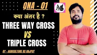 Difference b/w Three Way Cross & Triple Cross | Qna - 01 | Agriculture RS Rajput