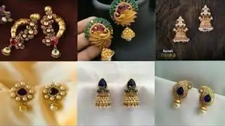 Gold earrings design for daly wear use