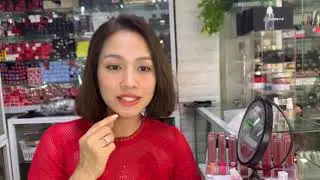 Swatch v&agrave; review son Black Rouge color lock heart tint