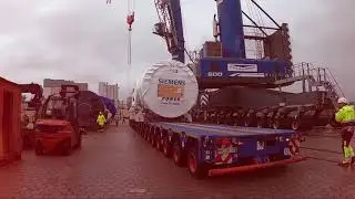 #Gasturbinen Transport #Hamburg Wallmann zur Verschiffung