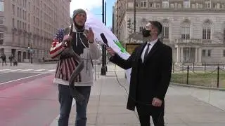 Interviewing a Trump Conspiracy Theorist and the National Guard in D.C.