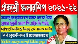 Aikyashree Scholarship 2021-22 | New Student Registration | Online Application Renewal amader online