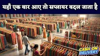 यहाँ एक बार आए तो सप्लायर बदल जाता है | Saree Factory Surat | Surat Saree Market | Saree Wholesale