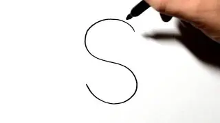 How to Draw a Snake After writing letter S-lettertoons.