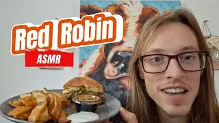 ASMR Eating Red Robin Burger and Steak Fries
