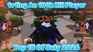 1v1ing An 100K Kill Player In The Strongest Battlegrounds (I Won!)