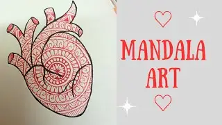 Draw an easy mandala with me ❤✨ | drawing tutorial | mandala art for beginners | mandala theropy ✨