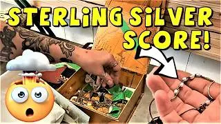 Ep718:  AMAZING & VALUABLE $1 Garage Sale Finds! 🤯 925 Sterling Silver Vintage Fashion Antique Decor