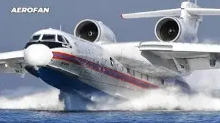 Incredible! Takeoff of the Mighty Soviet Be-200 Seaplane