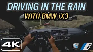 [4K] DRIVE IN THE RAIN KOREA POV WITH BMW iX3 MSP