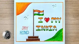 Very Easy Republic Day Drawing using Brush Pens😍 | Republic Day Drawing | Republic Day Drawing 2026