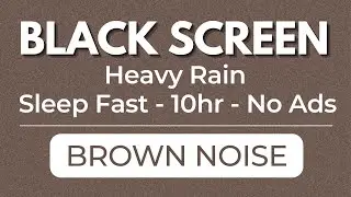 Rain Super Deep Brown Noise for Tinnitus Sound Mask | Black Screen | 10 Hours | No Ads