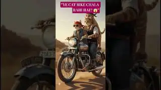 Cat on Bike Like a Human 😂🐱
