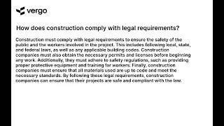 Construction Compliance: Legal Requirements Explained