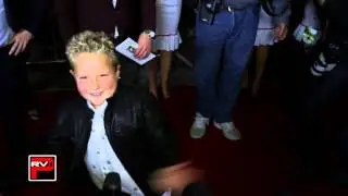 Jackson NIcoll does the cherry dance at Bad GrandPa Premiere