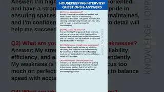 Housekeeping Interview Questions and Answers | Housekeeper Interview Questions and Answers