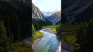 Peaceful Mountain & River Aerial View | Relaxing Nature Drone Footage (8K)