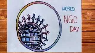 World NGO Day Drawing / NGO Day Drawing Easy / How To Draw World NGO Day Poster Drawing Easy