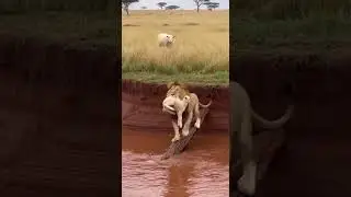 Lion Rescues Lamb from Riverbank &mdash; Unexpected Kindness in the Wild