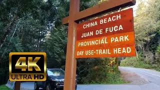 Mystic Beach, BC, Canada walk, 3D Binaural audio, 4K video, Nature sounds