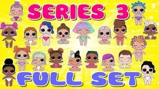 SERIES 3 LOL SURPRISE LIL SISTERS FULL SET | CONFETTI POP LOL DOLLS | WAVE 1