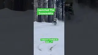 Getting Some Air On The Sled #snowmobile #air #jumpingfail #snowmobiling #snowmobilelife #snowgear