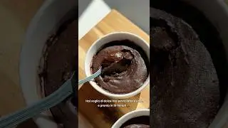 Tortino cuore caldo al cioccolato senza latte e uova💜