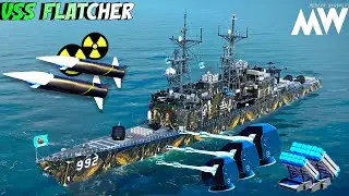 Most Hated🤡 USS Fletcher Build? 3x A-200 Navigator With ☢️NUKE Missile! Modern Warships Gameplay