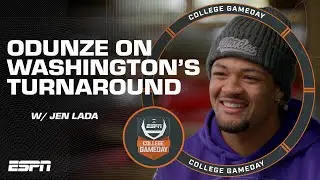 Rome Odunze discusses Washington&rsquo;s turnaround from 4-win team to CFP contender | College GameDay