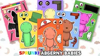 New SPRUNKI Abgerny Babies Sticker Book🐽 | 새로운 스프런키 애브거니 베이비 스티커북 | ASMR 🐷