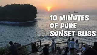10 Minutes of Pure Sunset Bliss | Hidden Beach in Indonesia 🇮🇩