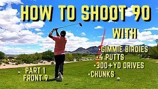 How to shoot 90 at Coyote springs Las Vegas Part 1 300+yard drives, 4 putts, chunks and all