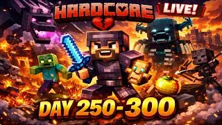 Minecraft Hardcore LIVE 🔥 Day 250&ndash;300 | One Life Survival 😱