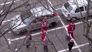 Colindatori pe strazile din Bucuresti