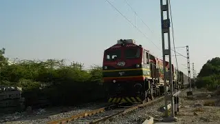 Double Diesel Power WDP4D Locomotives  Train 14888 Barmer - Rishikesh Express Indian Railways