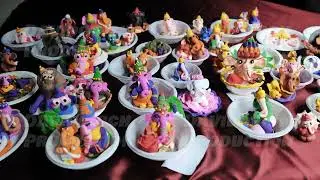 Crafting colorful Ganesha idols for the Ganesh Chaturthi festival in India
