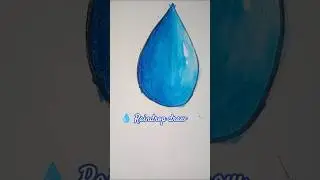 Raindrop draw in easy process 💧🎨 #art #drawing #shorts #youtubeshorts #viralvideo #raindrops #viral