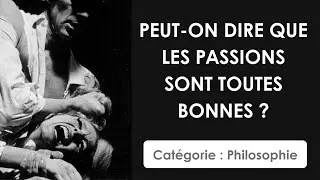 Philosophie: Peut-on dire que les passions sont toutes bonnes ?  (dissertation)