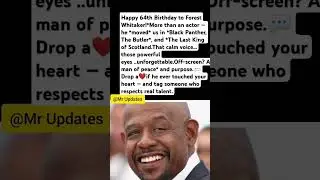 Forest Whitaker Turns 64 , A Legend Beyond the Screen 🎬❤️#shorts
