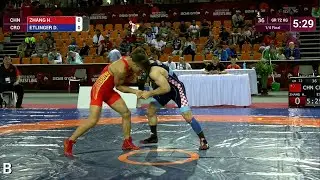 1/4 GR - 72 kg: H. ZHANG (CHN) v. D. ETLINGER (CRO)